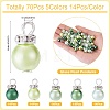 70Pcs 5 Colors Glass Pearl Pendants PALLOY-TAC0320-4