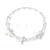 2Pcs 2 Colors Synthetic Turquoise Beaded Bangles BJEW-JB11588-5
