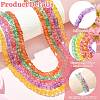 5 Strands 5 Colors Crackle Transparent Glass Beads Strands GLAA-CJ0003-04-3