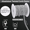 DIY Aluminium Curb Chains Bracelet Necklace Making Kit DIY-SP0001-13A-S-2
