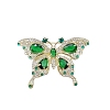 Alloy Rhinestone Butterfly Brooch PW-WG1B29C-01-1