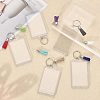 16Pcs Rectangle Acrylic Photo Frame Keychain KEYC-CA0001-34-4