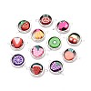 Polymer Clay Fruit Beads with CCB Plastic Ring Frame Connector Charms CLAY-T022-34M-2