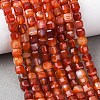 Natural Banded Agate/Striped Agate Beads Strands G-G005-B02-01A-1