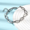 304 Stainless Steel Coffee Bean Chain Bracelet & Necklace Jewelry Sets SJEW-L199-19P-2