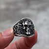 Retro 304 Stainless Steel Finger Rings for Men WG16CDF-01-4