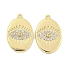 Brass Micro Pave Clear Cubic Zirconia Pendants KK-S386-10G-1