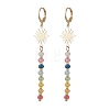 Sun Dyed Natural Malaysia Jade Hoop Earrings EJEW-JE06873-2