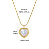 304 Stainless Steel & Imitation Pearl Pendant Necklaces for Women WGC3EE9-01-1