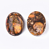 Assembled Synthetic Imperial Jasper and Bronzite  Cabochons G-S329-080-3