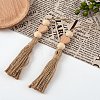 5Pcs Wood Hanging Ornaments HJEW-YW00495-2