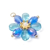 Glass Beaded Pendants PALLOY-MZ01186-4