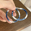 Alloy Polyester Hoop Earrings FS-WGF51EC-01-2