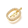 Brass Micro Pave Cubic Zirconia Pendants ZIRC-P123-01G-F01-2