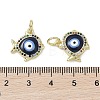 Real 18K Gold Plated Brass Micro Pave Cubic Zirconia Pendants KK-L209-072G-07-3
