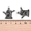 Alloy with Black Enamel Pendants AL-CBA2919-02P-04-3
