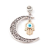 Tibetan Style Alloy European Dangle Charms PALLOY-JF00711-2