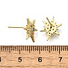 Star Brass Micro Pave Cubic Zirconia Ear Studs EJEW-D304-36G-3