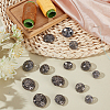 Olycraft 25Pcs 5 Styles 1-Hole Retro Zinc Alloy Shank Buttons BUTT-OC0001-57A-5