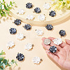 20Pcs 2 Colors Opaque Resin Pearlized Pendants PALLOY-TAC0313-6