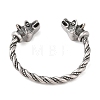 Viking 304 Stainless Steel Open Cuff Bangles for Men BJEW-U001-07A-G-3