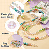 3 Colors 3 Strands Electroplate Glass Beads Strands EGLA-TA0013-51A-4