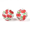 Fruit Round Resin Beads RESI-T059-03F-2