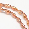 Electroplate Crystal Glass Rice Beads Strands EGLA-F042-A01-1