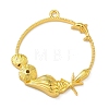 Ocean Theme Alloy Open Back Bezel Pendants PALLOY-F321-03E-G-1