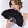 Plastic & Feather Folding Fan AJEW-WH20130-171C-7