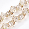 Electroplated Glass Beads Strands EGLA-S174-01A-04-1