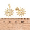 Brass Micro Pave Clear Cubic Zirconia Pendants KK-D223-03G-2