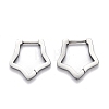 Tarnish Resistant 304 Stainless Steel Star Huggie Hoop Earrings STAS-J033-06P-1