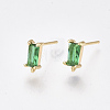 Brass Stud Earring Findings KK-T038-492A-1