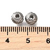 304 Stainless Steel Corrugated Beads STAS-V009-12E-P-2