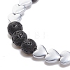 4Pcs 4 Style Natural Lava Rock & Synthetic Hematite Beaded Stretch Bracelets Set BJEW-JB08480-5