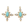 Synthetic Turquoise Faceted Horse Eye Pendants GG-CBA50CD-08G-03-1