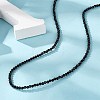 Natural Black Spinel Beaded Necklaces NJEW-K114-A-A20-3