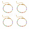 Bohemian Dyed Natural Shell Heishi Beaded Bracelet Sets MF5991-1-5