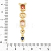 Brass Micro Pave Cubic Zirconia Big Pendants KK-K418-03B-G-3