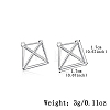 S925 Silver Geometric Square Triangle Earrings Minimalist Elegant Stylish Jewelry for Women GU8226-2-2