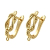 Rack Plating Brass Hoop Earring Findings EJEW-H143-06G-1