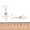 Halloween Glass Seed Bead Dangle Earrings EJEW-MZ00769-02-5