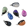 Natural Dyed & Heated Agate Tumbled Stone Pendants GG-K002-07-1