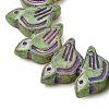 Painted Glass Beads Strands GLAA-Z021-19I-2