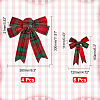 10Pcs 2 Style Christmas Theme Tartan Pattern Polyester Bowknot AJEW-CA0002-64-2