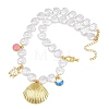 Ocean Brass Pave Cubic Zirconia and Enamel Sea Animals Pendant Necklaces KK-CBA4547-03A-G-5