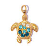 304 Stainless Steel with Rhinestone Pendants RB-OY001-50G-02-1