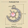 Zinc Alloy with Crystal Rhinestone & Resin Pendants RB-OY001-86P-2