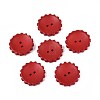 Spray Painted Natural Wood Buttons WOOD-T032-34D-1